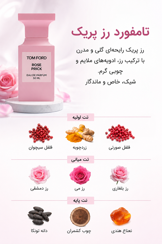 عطر ادکلن تامفورد رزپریک ۵۰ میل فرگرانس