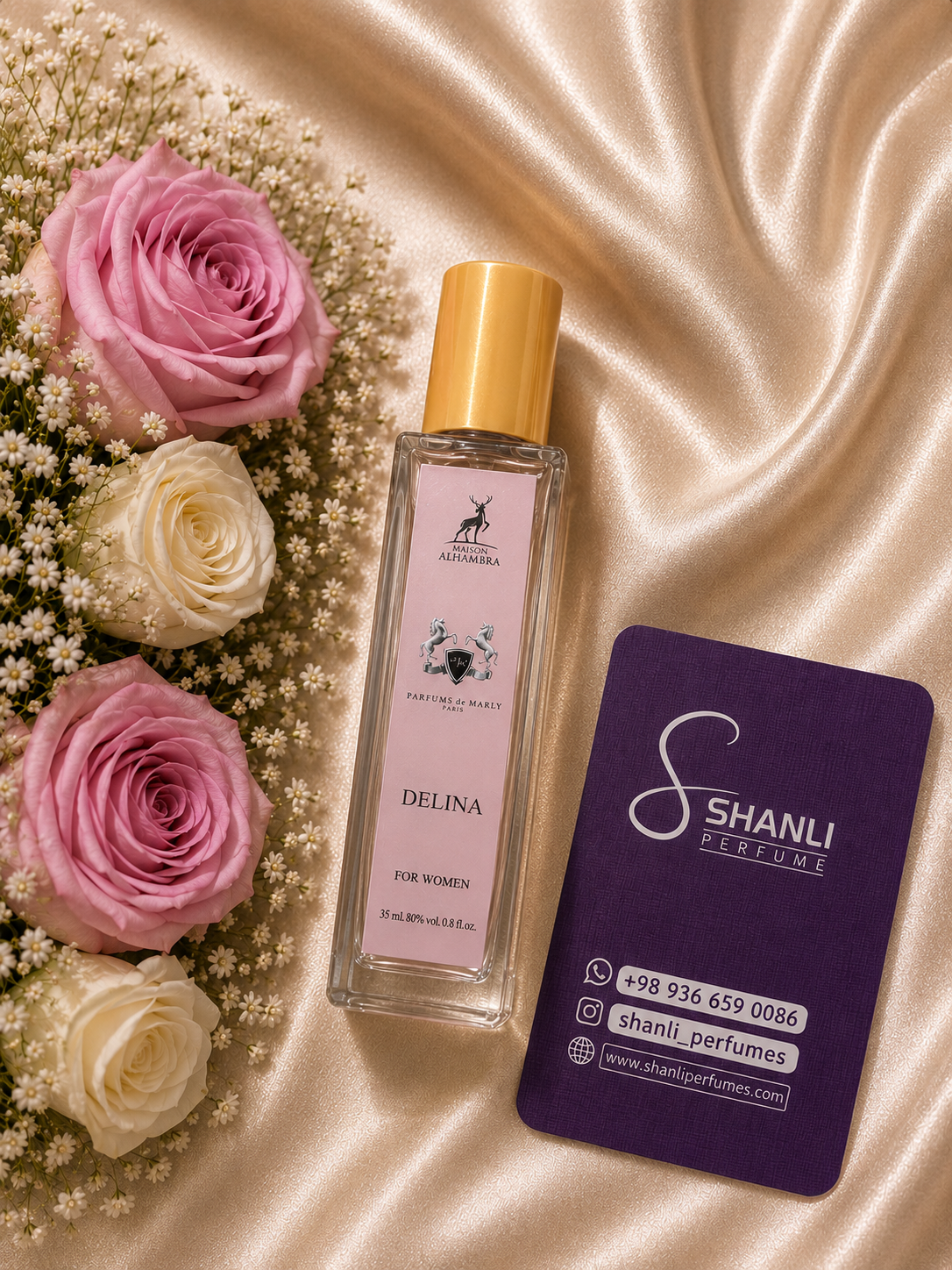 عطر ادکلن زنانه مارلی دلینا ۳۵ میل الحمبرا