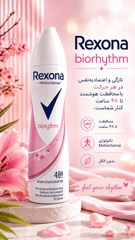 اسپری زنانه رکسونا Biorhythm ✨