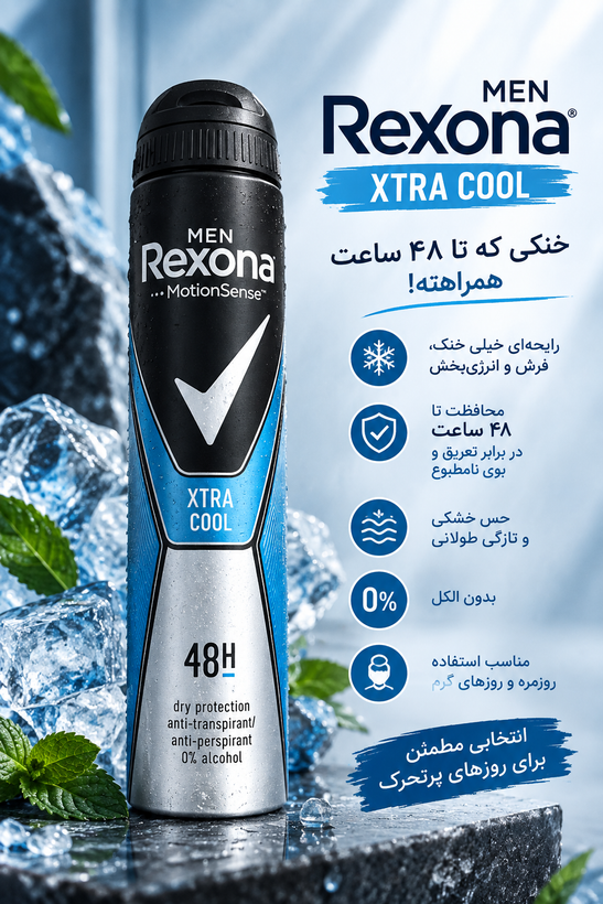 اسپری مردانه رکسونا Xtra Cool