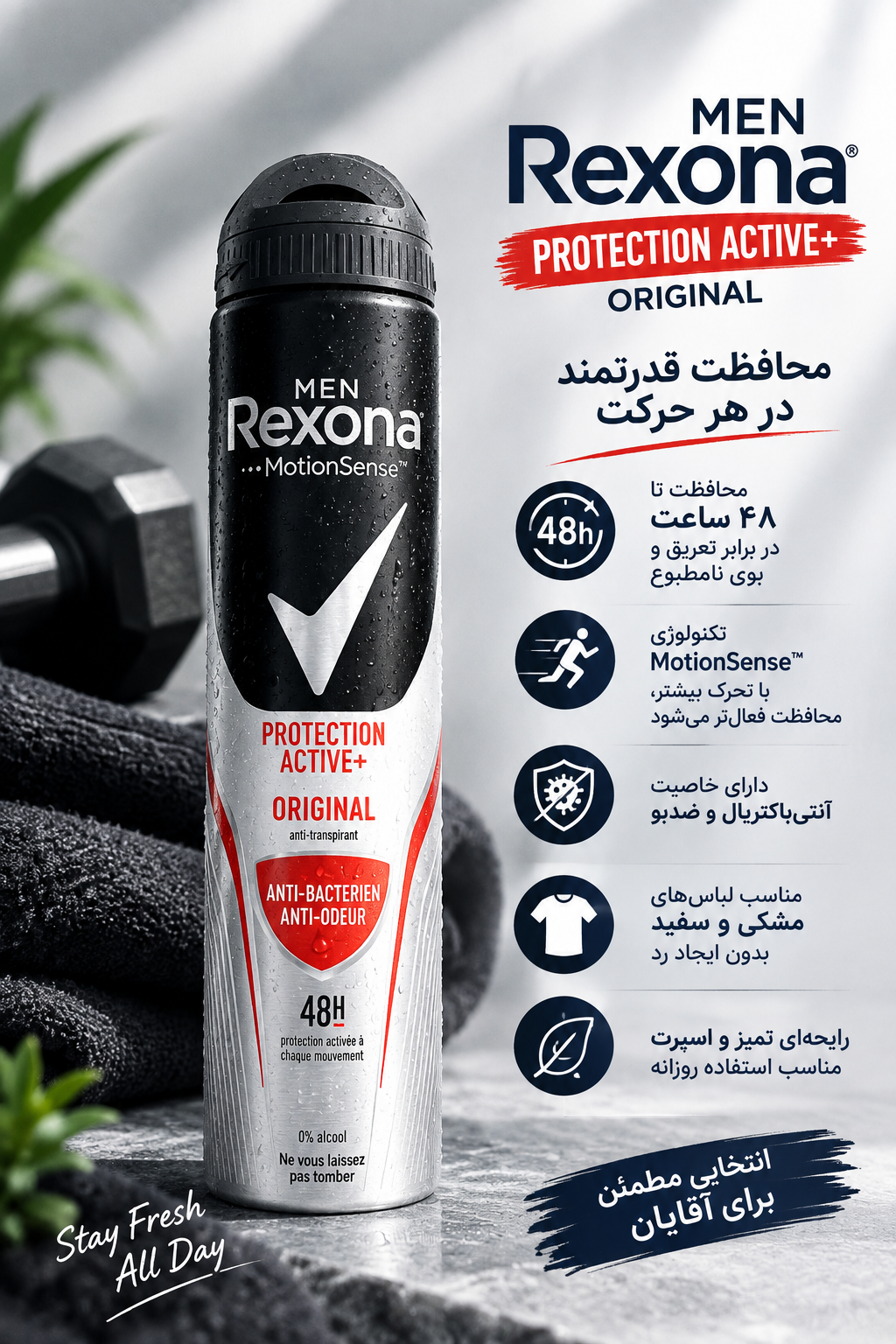 اسپری ضدتعریق مردانه رکسونا