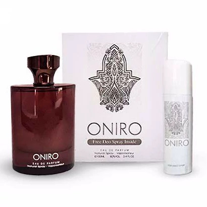 عطر و ادکلن اونیرو همراه با اسپری شرکت فرگرانس